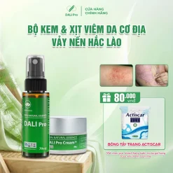 [ Combo ] Kem Bôi + Xịt Ngứa DALI PRO Hỗ Trợ Vảy Nến,Viêm Da Cơ Địa,Hắc Lào,Nấm Ngứa,Viêm Da Tiết Bã